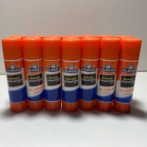 Orange Washable School Glue Sticks - Pack of 14